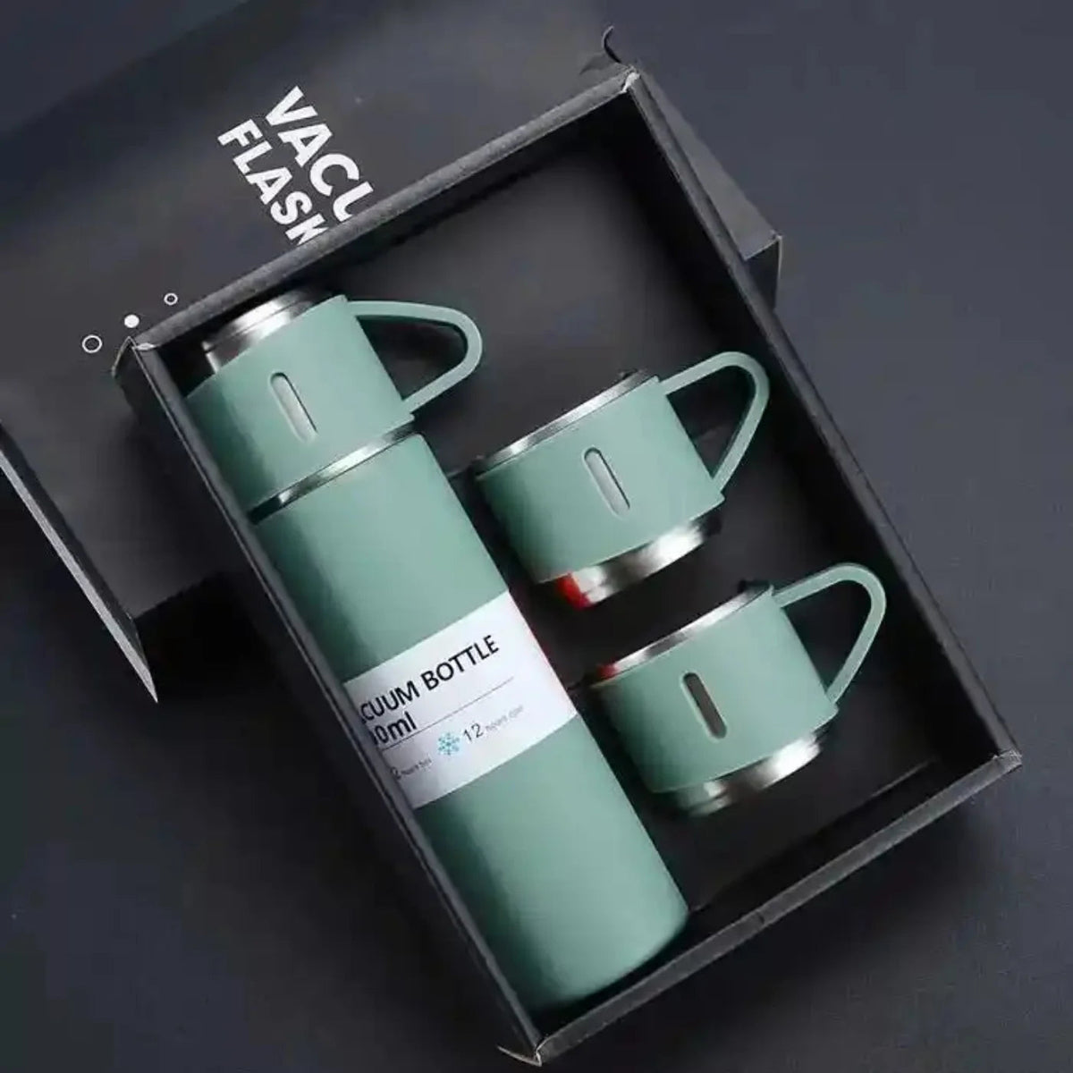 3 Cup 500ML Double-Layer Stainless Steel Vacuum Flask Set YMDS