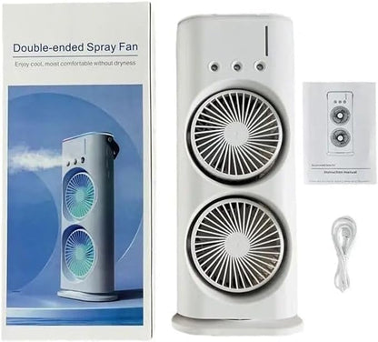 Mini Double Head Mist Fan with LED Light & Humidifier YMDS