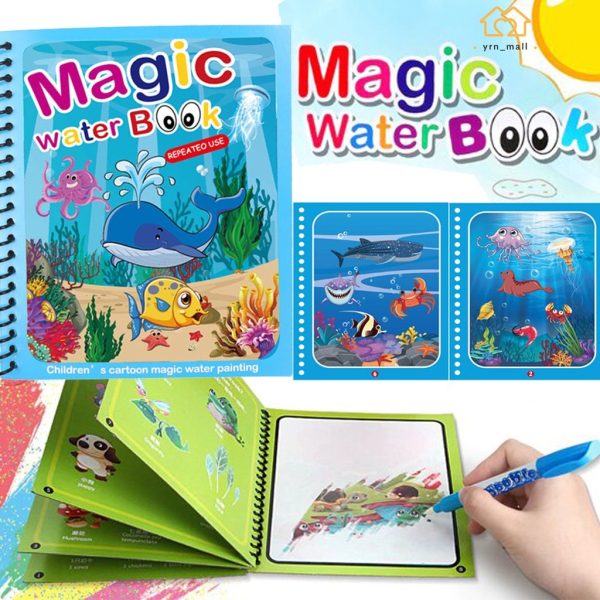 Magic Coloring Book with Water Pen Rida's Collection