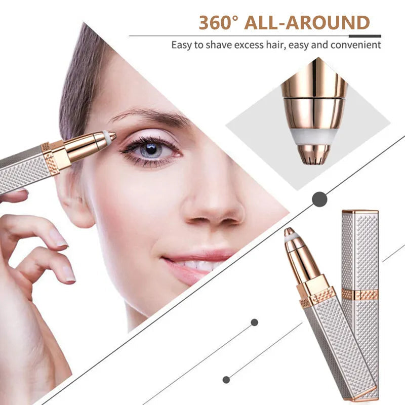 2-in-1 Flawless Facial Hair Remover & Eyebrow Trimmer YMDS