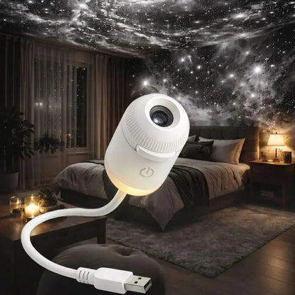 2-in-1 USB Galaxy Star Projector Night Light HHC