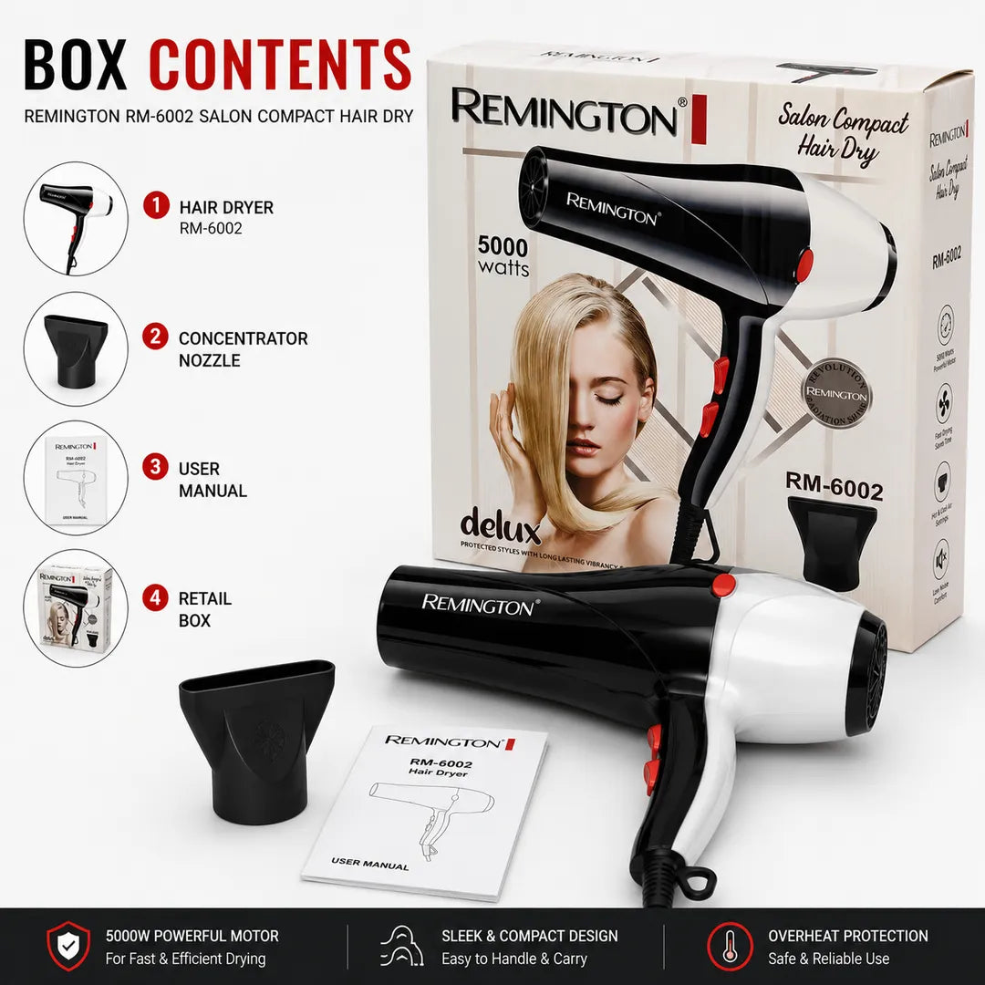 Remington Hair Dryer RM-6002 HHC