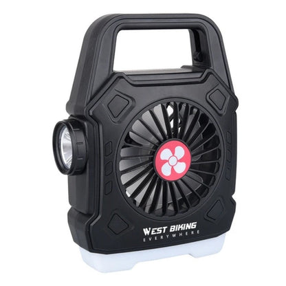 Multipurpose Rechargeable Desk & Camping Fan with LED Light, Flashlight & Power Bank YMDS