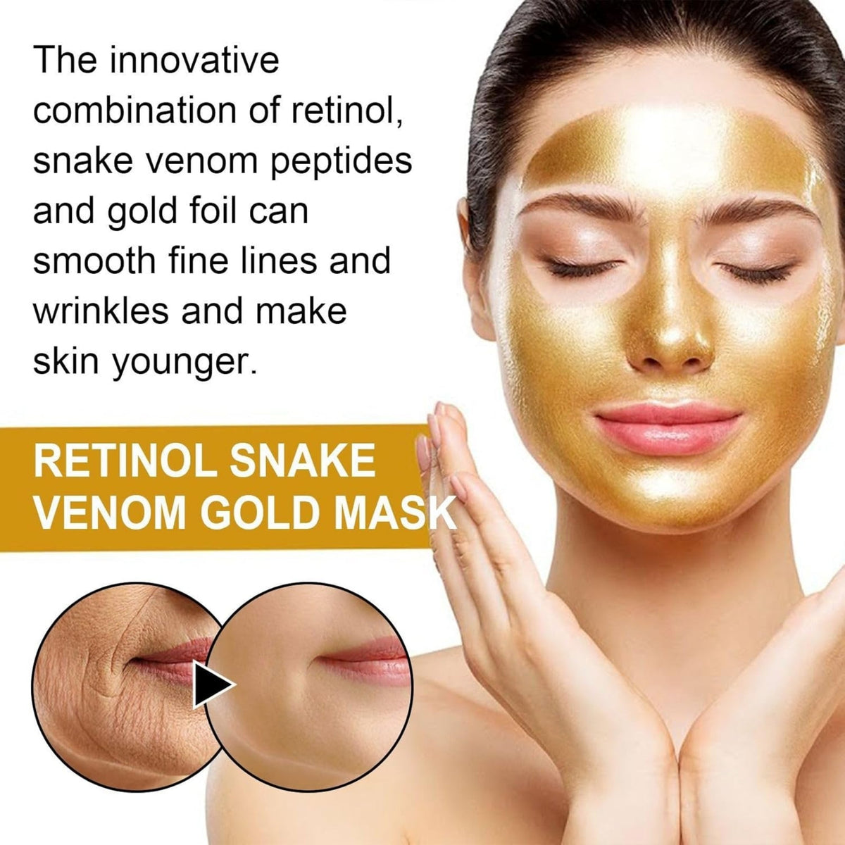 Retinol Snake Venom Peptide Gold Mask YMDS