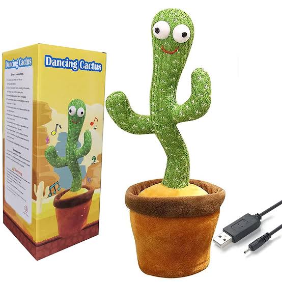 Rechargeable Dancing Cactus Toy with Hat YMDS