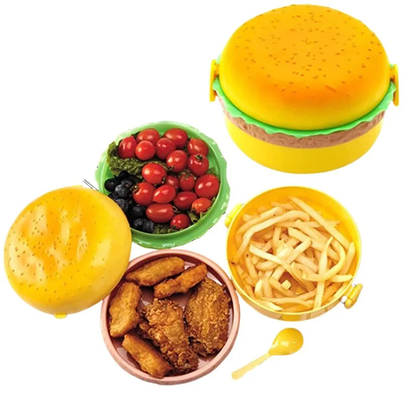 Hamburger Shaped Kids Lunch Box YMDS