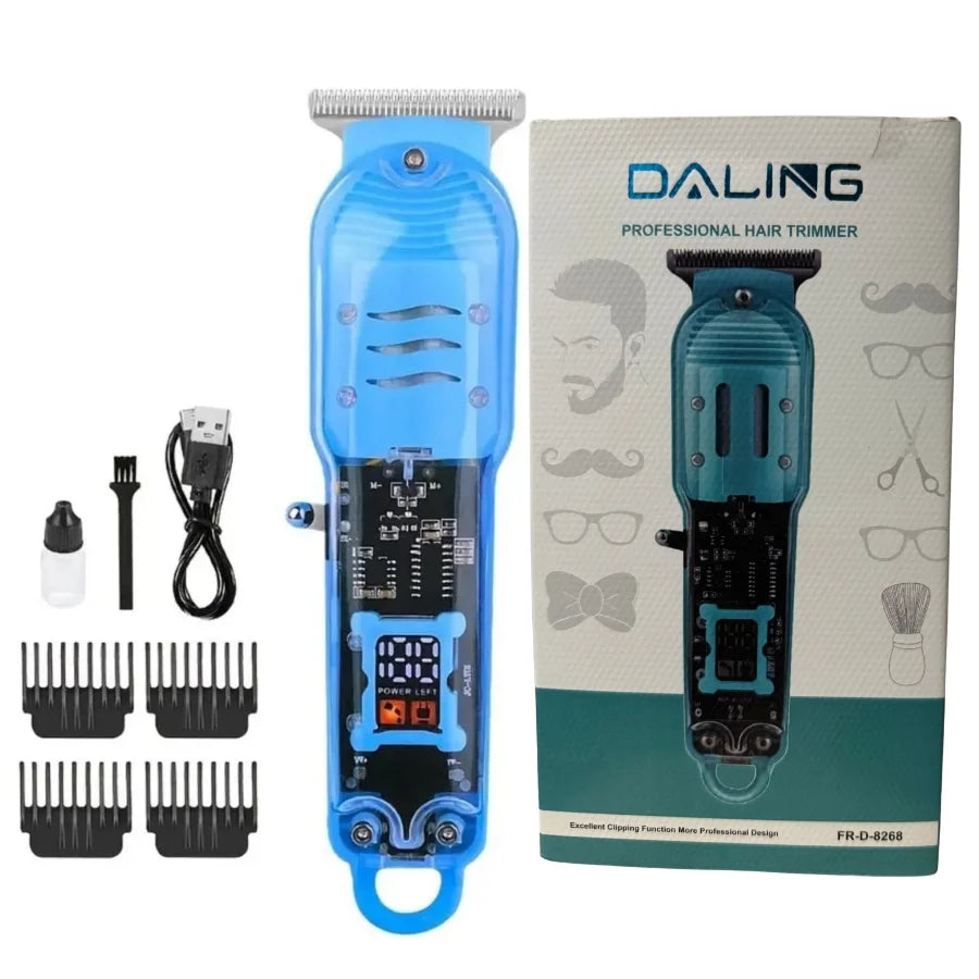 Daling Transparent LCD Electric Hair Trimmer YMDS