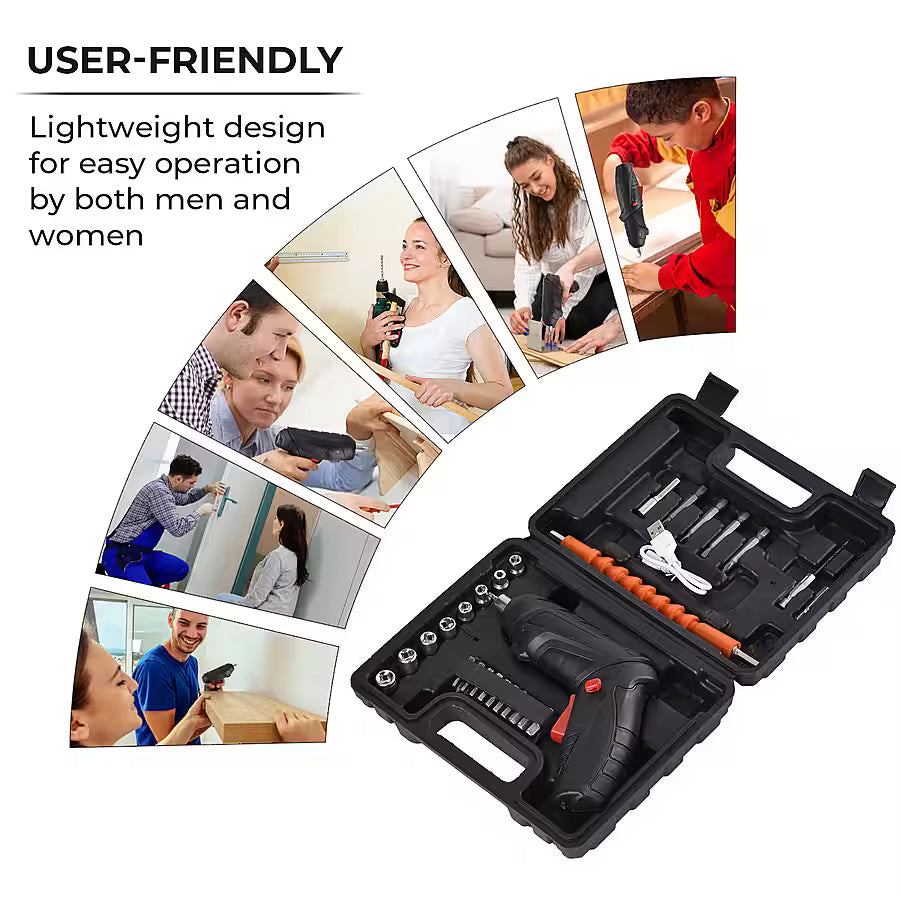 47-Piece Foldable Wireless Electric Screwdriver Kit YMDS