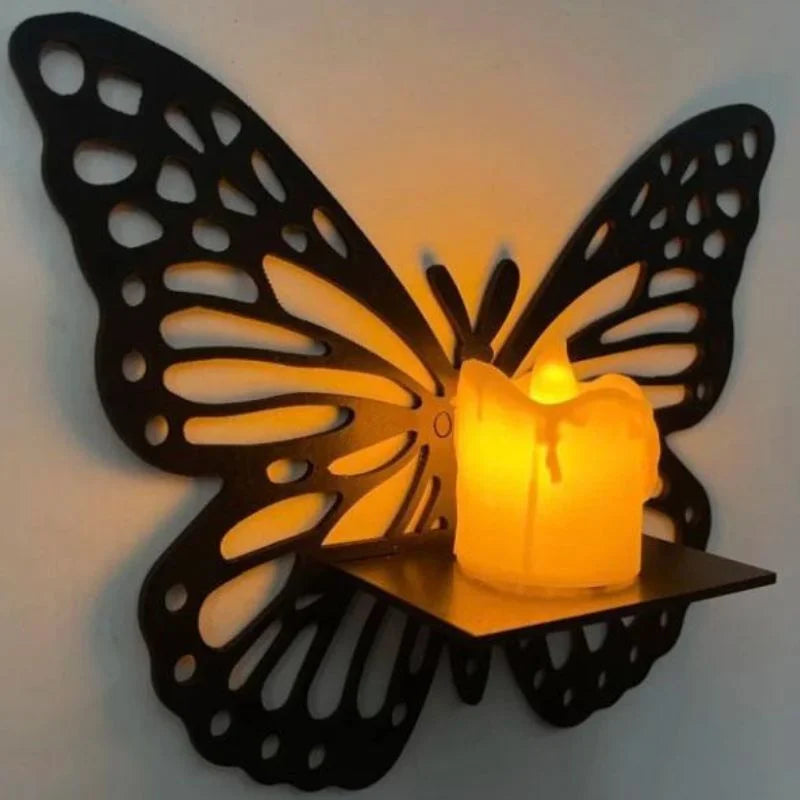 Wooden Butterfly Wall Shelf | Laser Cut MDF Wall Art Decore YMDS