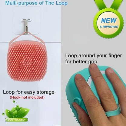 Soft Silicone Bath Brush with Hooks YMDS