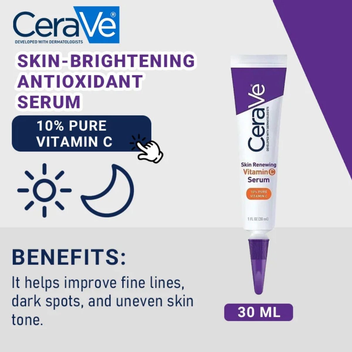 CeraVe Skin Renewing Vitamin C Serum 30ml YMDS