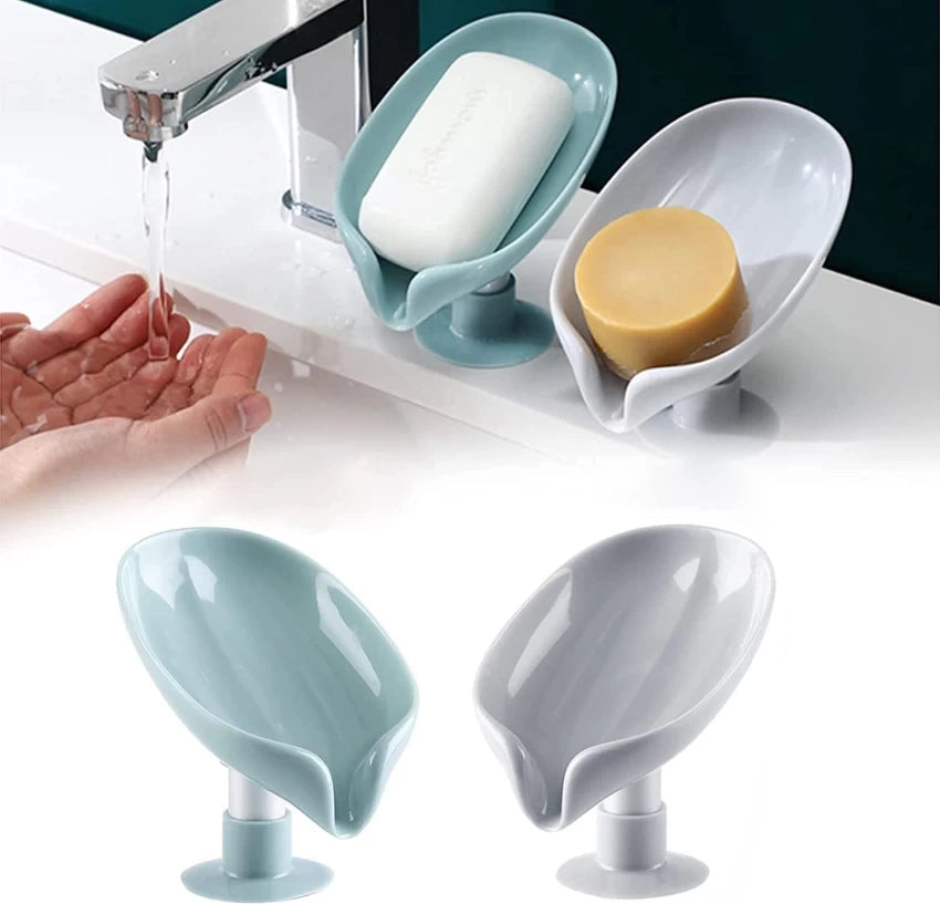 Leaf-Shaped Self-Draining Soap Holder YMDS