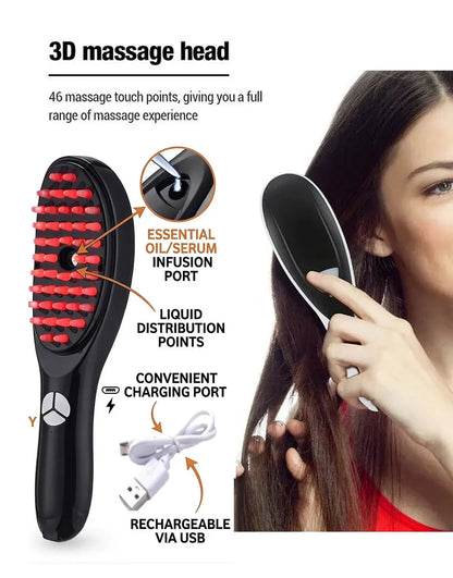 Electric Comb Massager Hair Massage Comb Meridian Therapy Scalp Massager for Stress Relief and Hair Growth ARDS