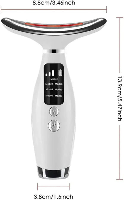 7 Colors LED Lights Face Neck Beauty Device Vibration Massage Improve Neck Lines Home Use Face Lifting Machine 7 Modes 3 Levels Rida's Collection