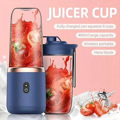 Hexa Blade Juicer Rechargeable Mini Automatic Electric Juicer 2in1 ARDS