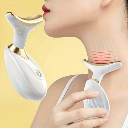 Cell Opereted Neck Face Firming Tool Vibration Massager - Face & Neck, Neck Face Massager, Face Sculpting Tool, Electric Facial Neck Eye Massage Kit