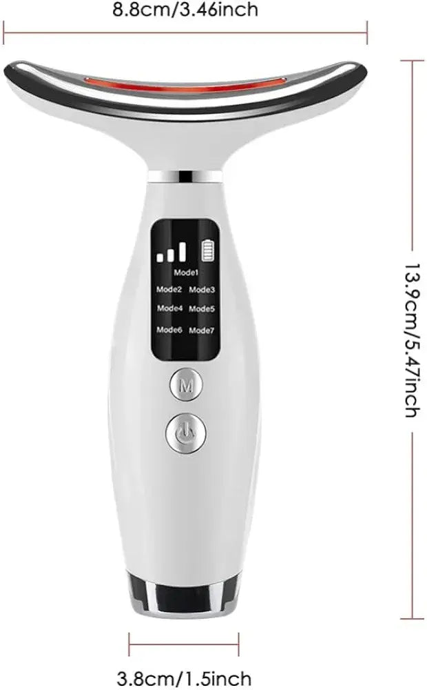 7 Colors LED Lights Face Neck Beauty Device Vibration Massage Improve Neck Lines Home Use Face Lifting Machine 7 Modes 3 Levels Rida's Collection
