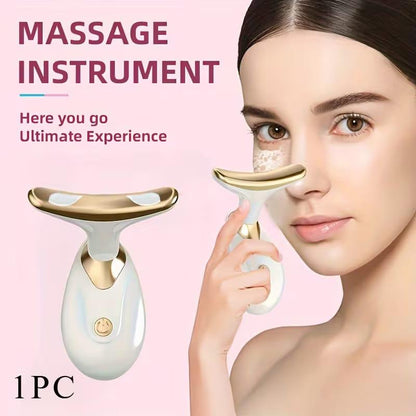 Cell Opereted Neck Face Firming Tool Vibration Massager - Face & Neck, Neck Face Massager, Face Sculpting Tool, Electric Facial Neck Eye Massage Kit