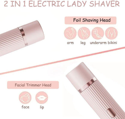 2 in 1 Dual Head Shaver Women Electric Bikini Trimmer Wet&Dry Use Hair Removal ARDS