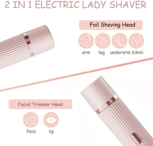 2 in 1 Dual Head Shaver Women Electric Bikini Trimmer Wet&Dry Use Hair Removal ARDS