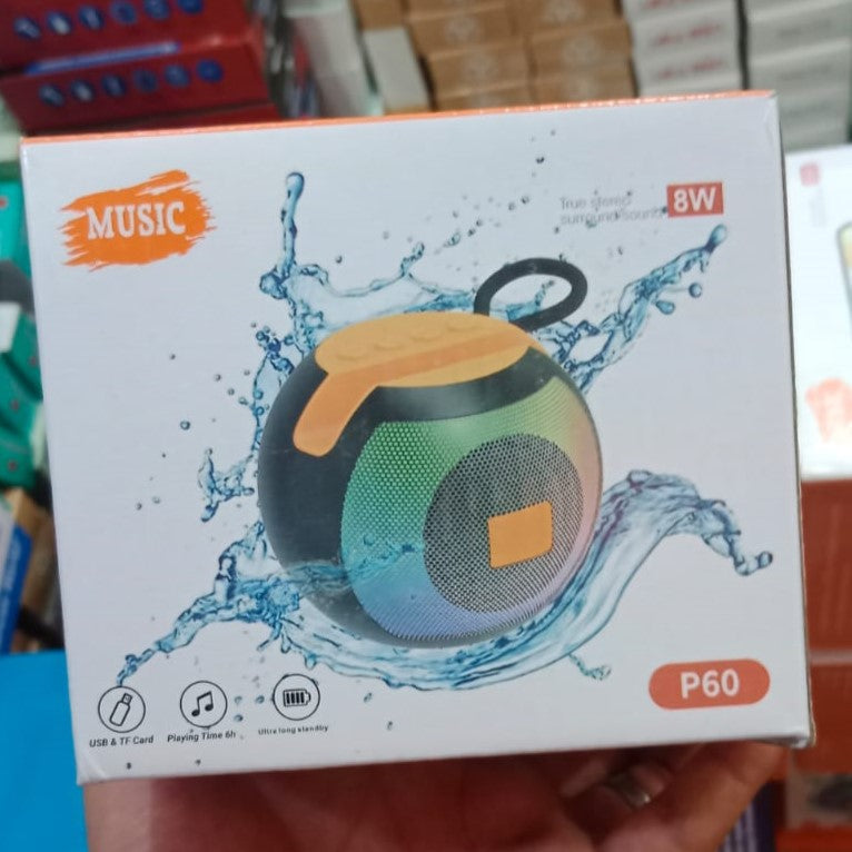 Music Wireless 8W Bluetooth Speaker P60 - Electronic Product Designed For Audio And Daily Sound Routine (Random Color) HHC