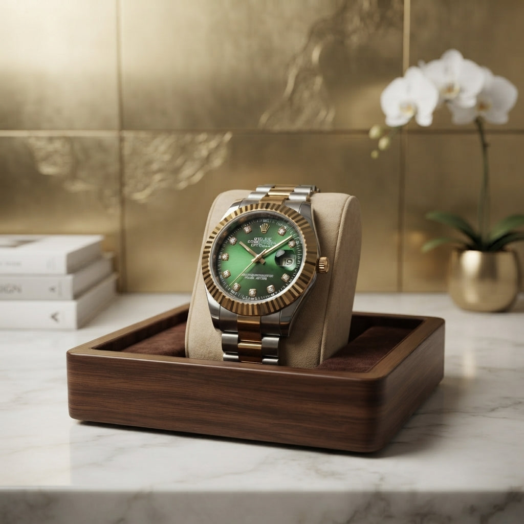Rolex Oyster Perpetual Datejust - Luxury Watch Designed For Time Display And Daily Timekeeping Routine - Green Dial HHC