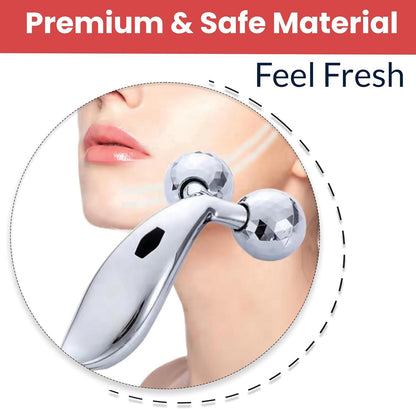 3d Manual Face Massager For Women Facial Massager and Face Roller For Glowing Skin Self Care Product Body Massage Tool Silver