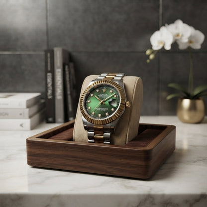 Rolex Oyster Perpetual Datejust - Luxury Watch Designed For Time Display And Daily Timekeeping Routine - Green Dial HHC