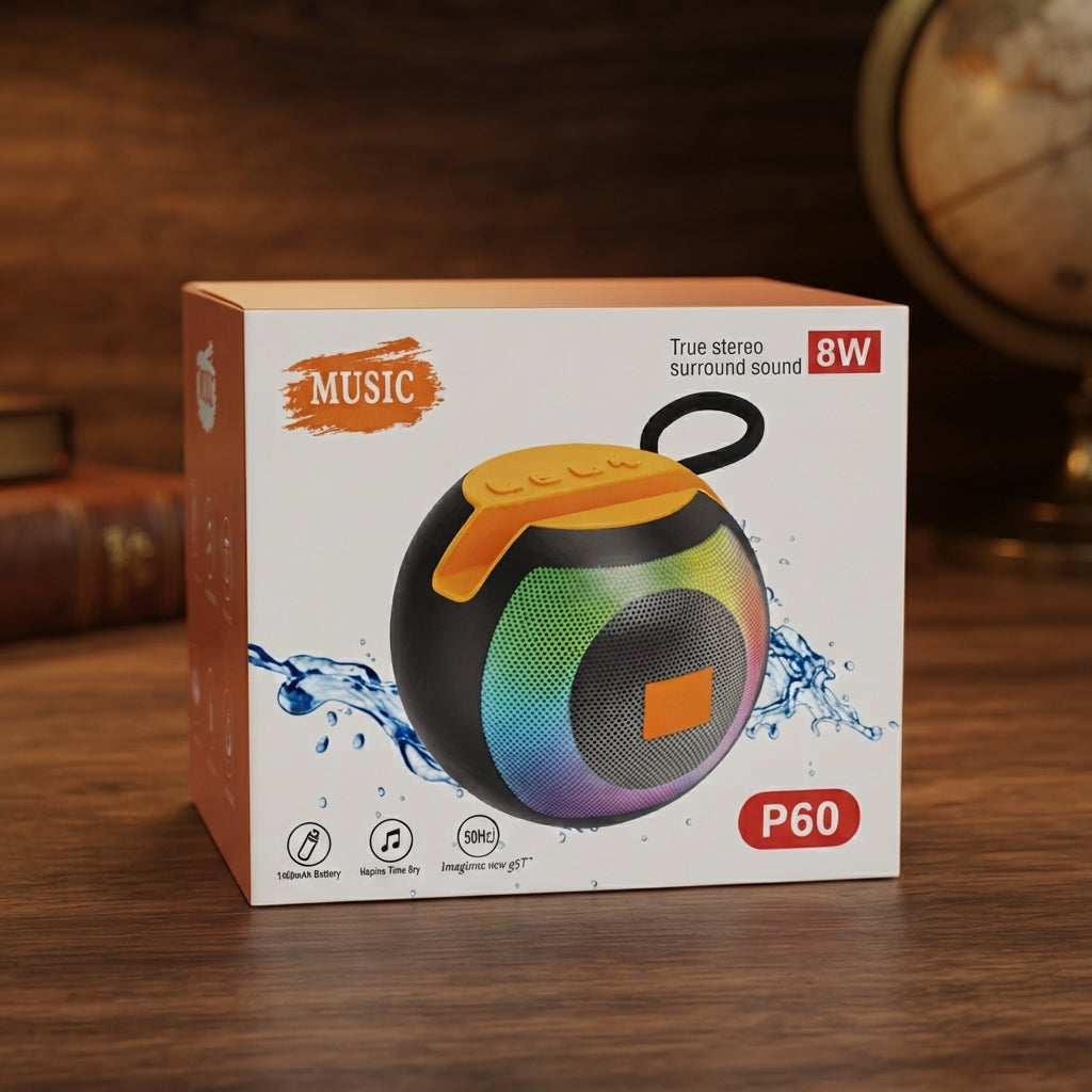 Music Wireless 8W Bluetooth Speaker P60 - Electronic Product Designed For Audio And Daily Sound Routine (Random Color) HHC