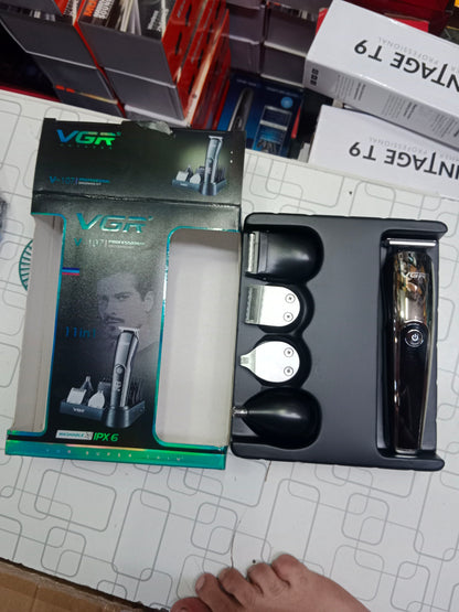 VGR V-107 11-In-1 Professional Grooming Kit With Multiple Attachments For Complete Personal Care HHC