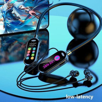 Bluetooth 5.4 Wireless Neckband Earphones with Voice Changer, ENC Noise Cancellation, LED Display, HiFi Deep Bass & 10 Hours Playtime HHC