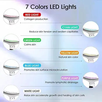 7 Colors LED Lights Face Neck Beauty Device Vibration Massage Improve Neck Lines Home Use Face Lifting Machine 7 Modes 3 Levels Rida's Collection