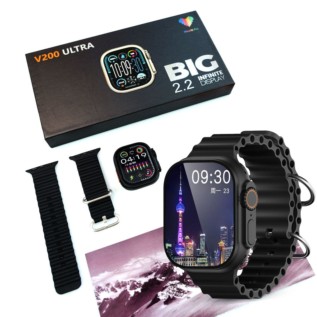 V200 Ultra Smart Watch with 2.2-Inch HD Large Display | Stylish Smartwatch for Men & Women HHC