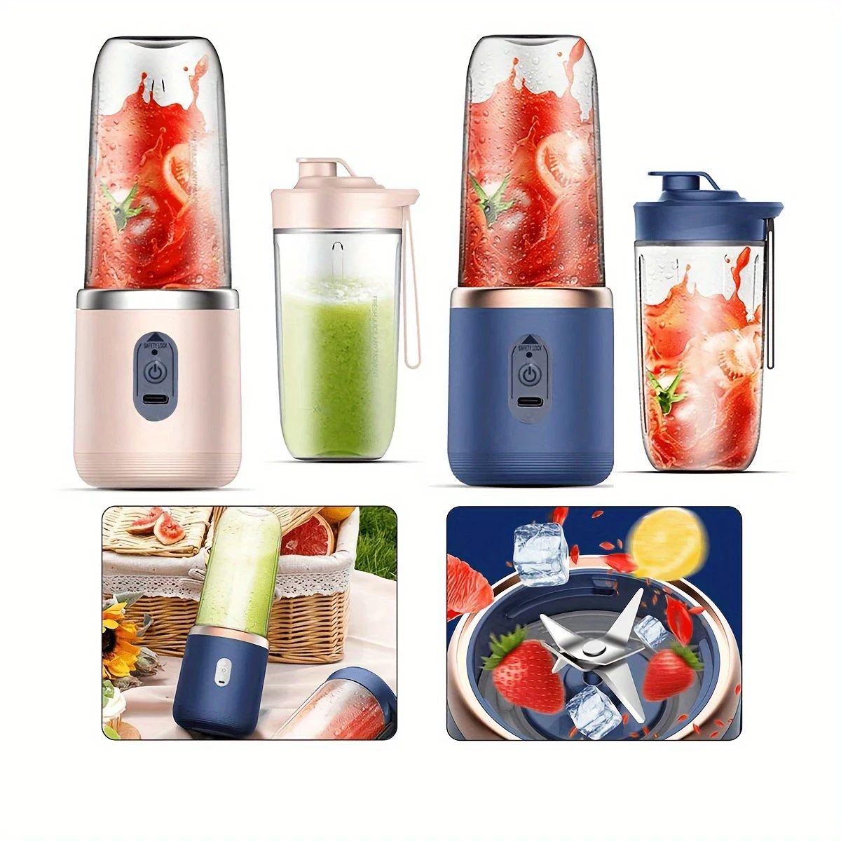Hexa Blade Juicer Rechargeable Mini Automatic Electric Juicer 2in1 ARDS
