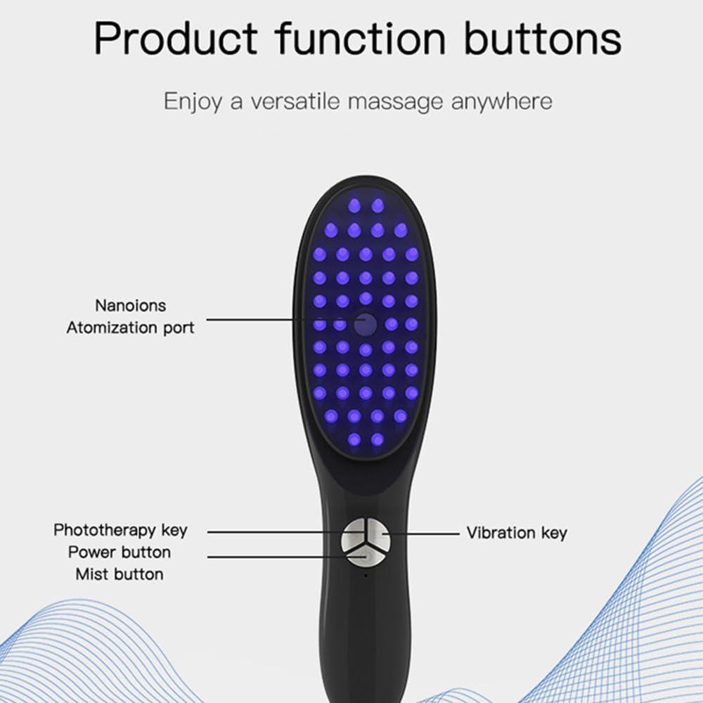 Steam Hair Comb 3D Massager for Head Ultrasonic Vibration Atomization Electric Massage Steam Hair Brush ARDS