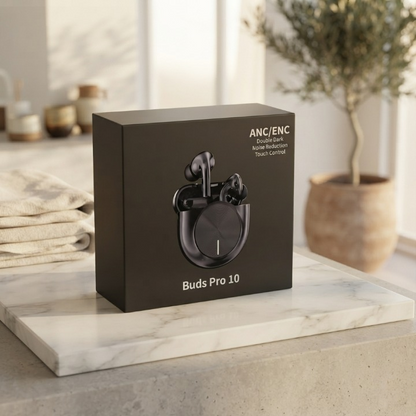 Buds Pro 10 Wireless Earbuds With ANC ENC Touch Controls Durable Reliable Hi Fi Stereo Sound Practical Choice For Music Calls Gaming And Travel HHC