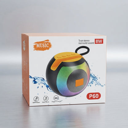 Music Wireless 8W Bluetooth Speaker P60 - Electronic Product Designed For Audio And Daily Sound Routine (Random Color) HHC