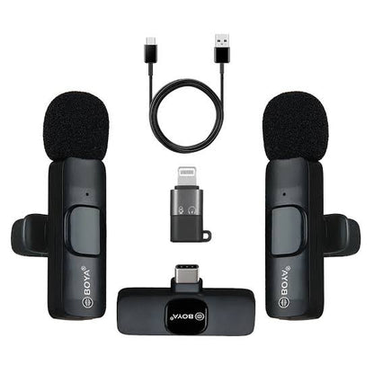 2in one BOYA Model: BY-MW13 Type: Wireless Live Microphone HHC