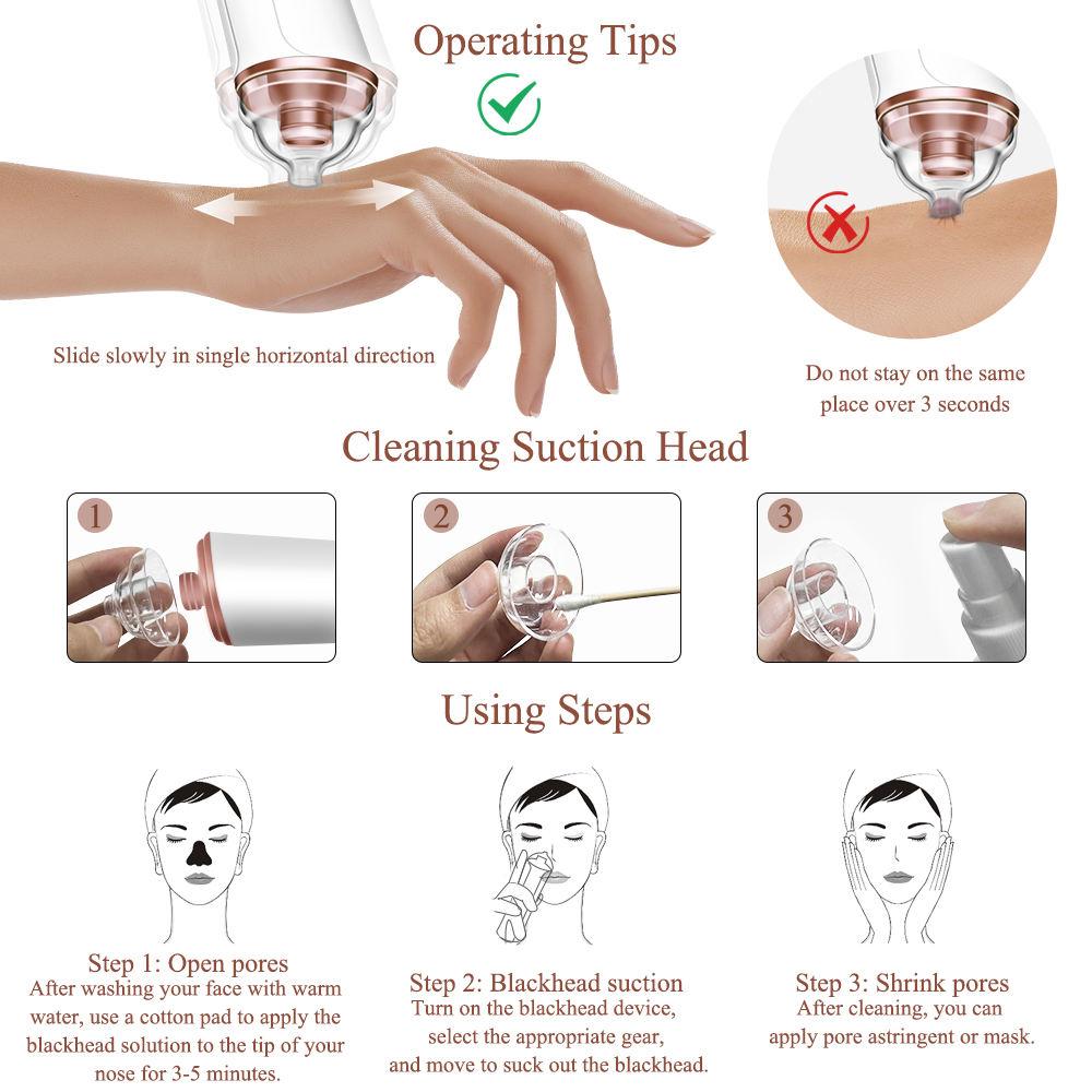 Slim Blackhead Rechargeable Suction Device Kit Pore Cleaner Rida's Collection