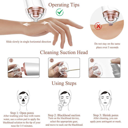 Slim Blackhead Rechargeable Suction Device Kit Pore Cleaner Rida's Collection