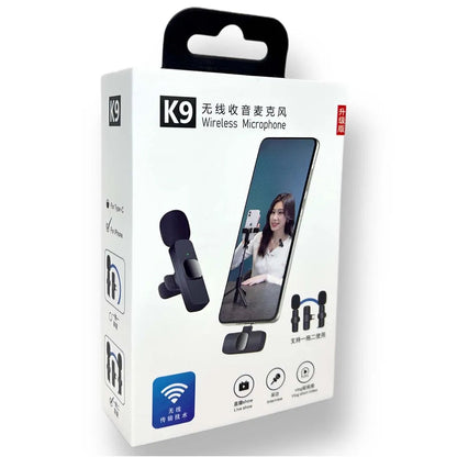 K9 Dual Wireless Microphone ORIGINAL Plug & Play FOR Type-C & IOS HHC