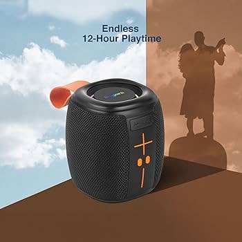 KBroad Waterproof Portable Bluetooth Speaker with RGB LED Lights – IPX6 Bass Boost Speaker for Outdoor, Party & Beach Use Rida's Collection