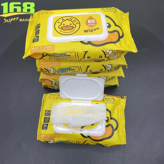 80 pcs QianHui brand soft cotton face towels, often used as wet wipes ARDS