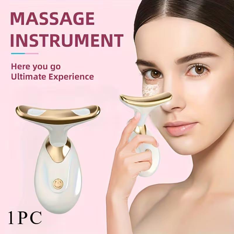Cell Opereted Neck Face Firming Tool Vibration Massager - Face & Neck, Neck Face Massager, Face Sculpting Tool, Electric Facial Neck Eye Massage Kit