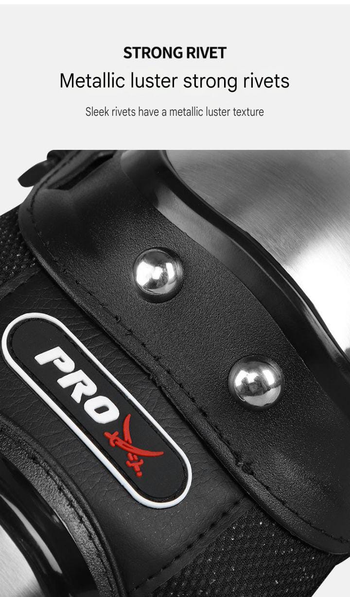 Motorcycle Elbow Pads for Men Stainless Steel Off-road Locomotive Protective Gear Anti-fall Riding Equipment (4 pcs) HHC