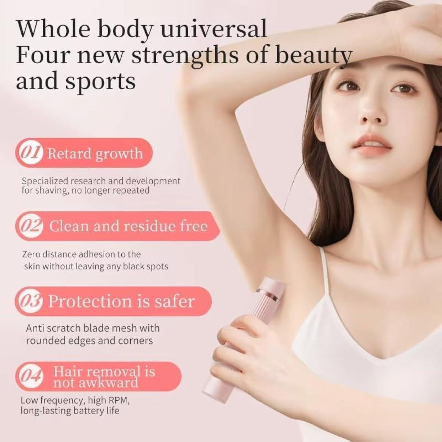 2 in 1 Dual Head Shaver Women Electric Bikini Trimmer Wet&Dry Use Hair Removal ARDS