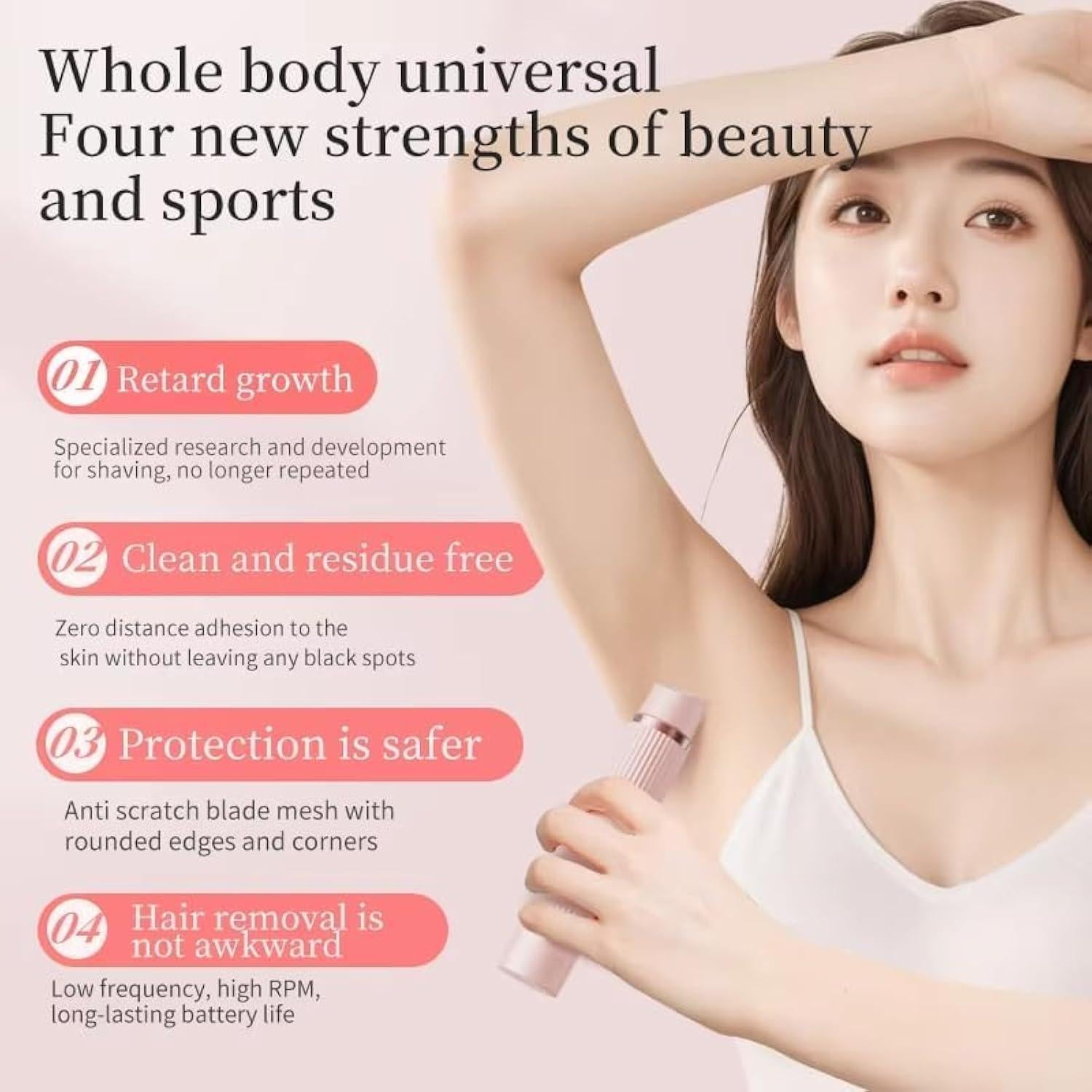 2 in 1 Dual Head Shaver Women Electric Bikini Trimmer Wet&Dry Use Hair Removal ARDS