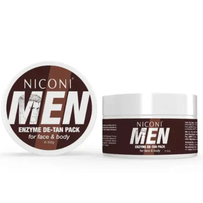 NICONI Men Enzyme De-Tan Pack for Face &amp; Body