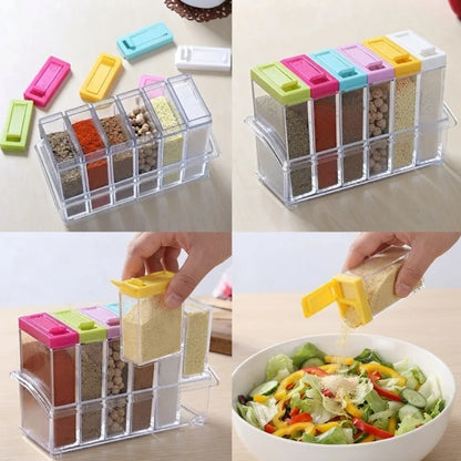 Spice Jars Dispenser Masala Rack