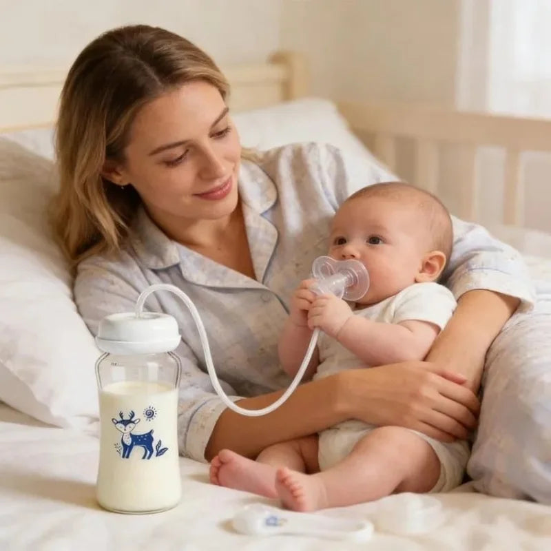 Hands-Free Baby Feeding Bottle